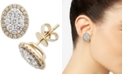 Macy's Diamond Oval Cluster Stud Earrings (1 ct. t.w.) in 14k Gold